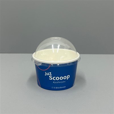 পার্টির জন্য ঢাকনা সহ 4oz প্রিন্টেড পেপার আইসক্রিম কাপ